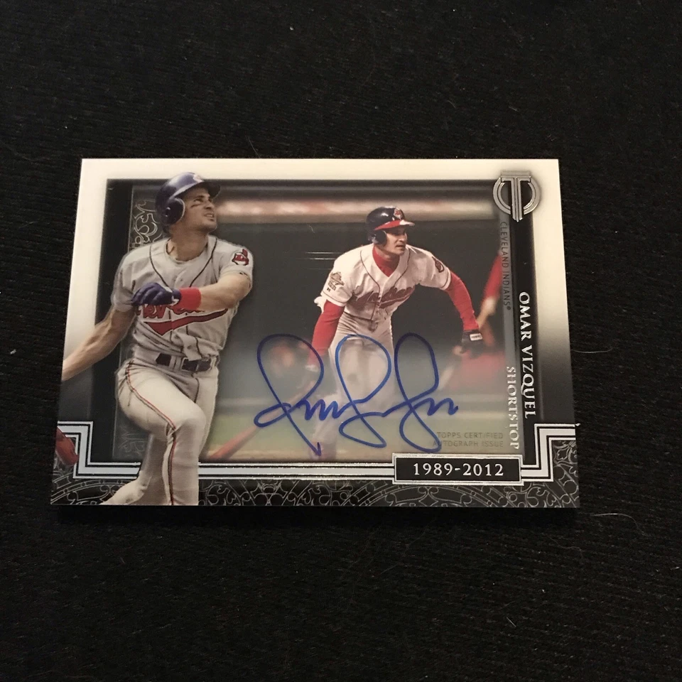 2017 Topps Tribute Omar Vizquel Generations of Excellence Auto Autograph #76/99 - Image 1 of 2