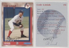 1999 Dunkin' Donuts Pawtucket Red Sox Cole Liniak #6