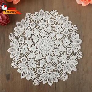 White Vintage Crochet Doilies 6 Inches round Cotton Handmade Lace Placemats Doil - Picture 1 of 12