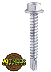 TEK SCREW SELF DRILLING HEX HEAD TAPPER TAPPING BOLT BRIGHT ZINC LIGHT METAL - Picture 1 of 1