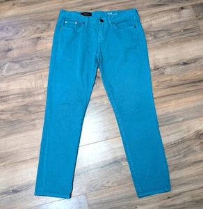 J. Pantalones de mezclilla Crew Toothpick talla 29 tobillo eléctricos azules ajustados informales para mujer - Imagen 1 de 4