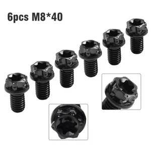 6 stück Titan Schrauben Torx Kopf Flansch Schraube M8x40mm Schwarz Für Motorrad - Bild 1 von 12