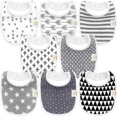 KEABABIES Baby Lätzchen Bio Baumwolle wasserdicht 8er Pack Geschenkset Keabys