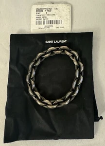 New Saint Laurent Oxidized Maillon Chain Link Brass Bracelet Size S $595.00 - Picture 1 of 14