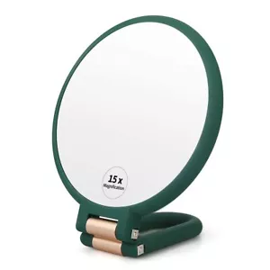 15X Magnifying Hand Held Mirror Double Side Foldable Portable Cosmetic Mirror - Picture 1 of 11