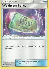 126/147 Weakness Policy Uncommon: Pokemon Trading Card Game SM Burning Shadows