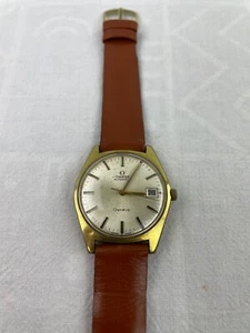 Omega Genève Herren Armbanduhr Uhr 1960 Gold Lederarmband Cal 565 Automatik - Bild 1 von 17