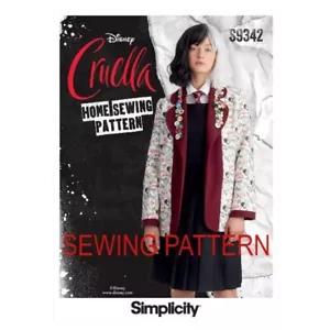SIMPLICITY 9342 UNISEX CRUELLA JACKET Disney SEWING PATTERN XS-XL Skill AVERAGE - Picture 1 of 9