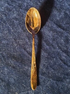 GOLDEN CYNTHIA ENGRAVED 6 1/8" TEASPOON Kirk & Stieff Sterling - Picture 1 of 2