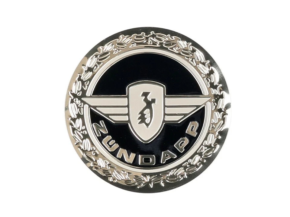 Aufkleber Emblem D=64mm rund silber glänzend aus Aluminium für Zündapp - Bild 1 von 1