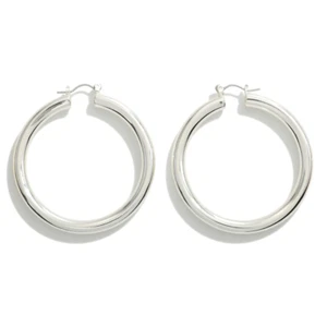 Silver Chunky hoop earrings - Picture 1 of 1