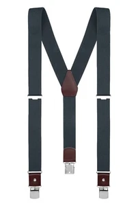 Buyless Fashion Suspenders for Men 48" Elastic Adjustable Straps 1 1/4" Y Shape - Picture 1 of 84