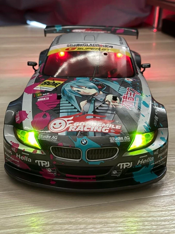 Tamiya 1/10 RC Car BMW Hatsune Miku Z4 Body Only With LED Light Used JP AA77 New - Image 1 of 4