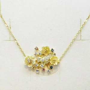 Perlmutt Tansanit Saphir Tsavorit Topas Armband VOGEL 925 Silber 585 vergoldet - Bild 1 von 5