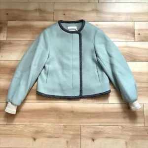 Chloe Chloe collarless knitted wool jacket 34 W46cm L49cm - Picture 1 of 4