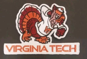 Virginia Tech Hokies Embroidered Hook and Loop Patch 4" X 2.75” Lot of 2 - Picture 1 of 1