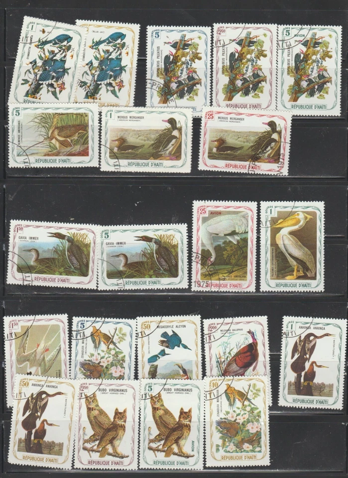 #5677=Haiti different bird CTO stamps - Image 1 of 1