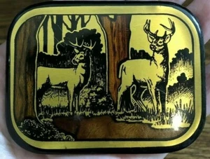 Estate Find, hermosa hebilla de cinturón de latón con incrustaciones de madera - Imagen 1 de 12