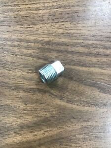 Pipe Plug | Square | 1/2-14 Npt | Head Size 9/16 In. | Silver | Steel. NOS