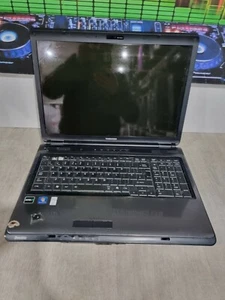 G1356 TOSHIBA SATELLITE l350d laptop spares or repair black silver 17" screen - Picture 1 of 8