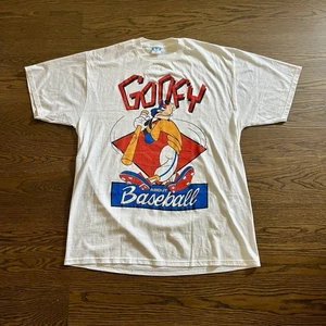 Vintage 90s Disney Goofy About Baseball Graphic Shirt Sz 2XL RARE! - Picture 1 of 6