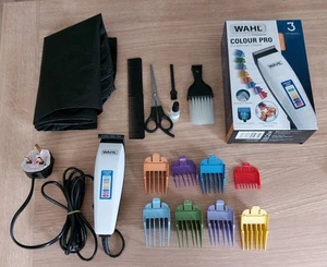 Wahl Colour Pro NIS Corded Hair Clipper Trimmer Hair Cutting Kit 9W Black White - Picture 1 of 11