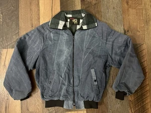 VINTAGE King Louie PRO FIT Bomber Jacket Mens Size Large Plaid Fleece Lined - Picture 1 of 7