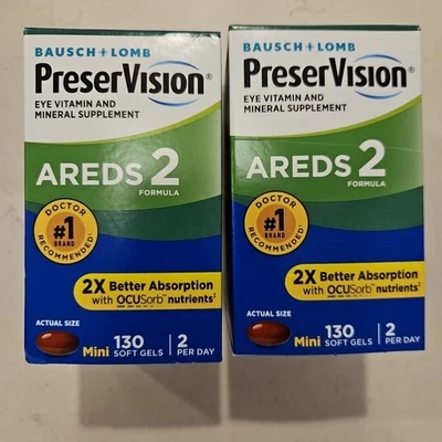 Bausch Lomb AREDS 2 Fórmula El Suplemento Vitamínico 130ct X2 Exp 05/2026+ Foto 1 de 4