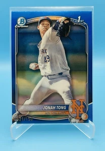 Bowman Chrome Prospects 1st #BCP-105 2025 Jonah Tong VERDADERO refractor azul/150 - Imagen 1 de 6