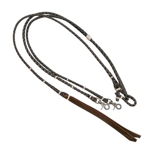 7FT Western Romal Zügel Popper geflochtenes Leder - Bild 1 von 3