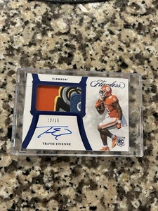 Travis Etienne 2021 Panini Flawless Collegiate Rookie Patch Auto /15 Clemson - Bild 1 von 2