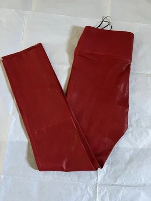 SPRWMN Red Leather Capri Legging 24" Inseam SIZE S - Image 1 of 3