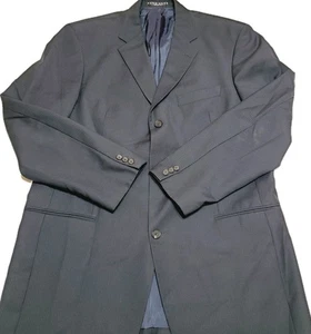 Hugo Boss Men's Wool Sport Coat 42 Long Black Pinstripe Pattern 3 Button - Picture 1 of 12