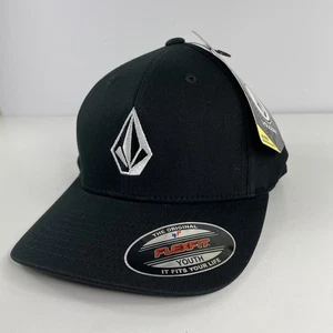 Volcom Full Stone Flexfit Hat Youth One Size Black White - Picture 1 of 7