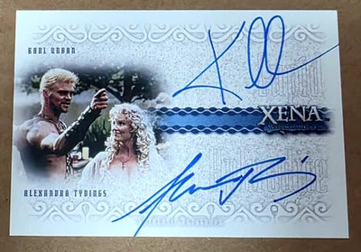 The Quotable Xena DA4 Karl Urban Alexandra Tydings Dual Autograph - Image 1 of 2