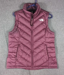 The North Face 550 Women's Med Goose Down Quilted Puffer Vest - Burgundy - Picture 1 of 13