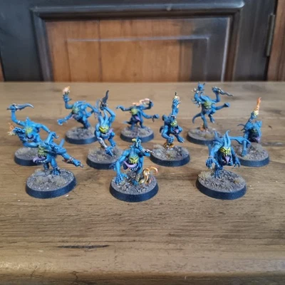 Blue Horrors of Tzeentch - Chaos Daemons Painted - Warhammer 40K Age of Sigmar - Image 1 of 4