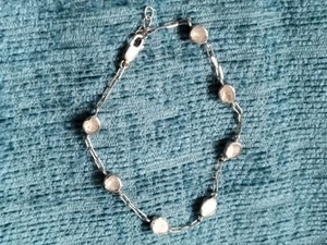 TJC Natural Polki Diamond Silver Bracelet - Picture 1 of 2