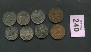 Set of 8 coins of Channel Island and Isle of Man - Picture 1 of 2