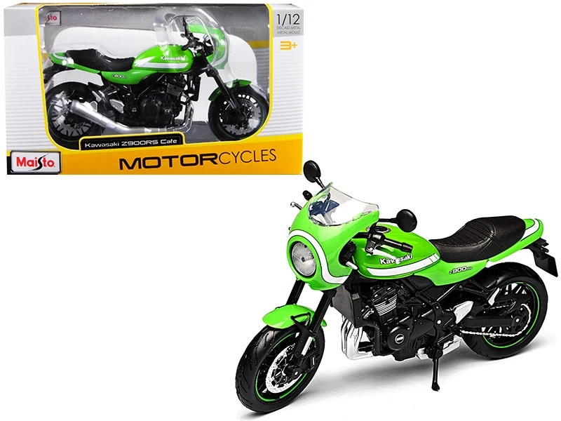 Modelo de motocicleta diecast Kawasaki Z900RS café verde 1/12 de Maisto Foto 1 de 1