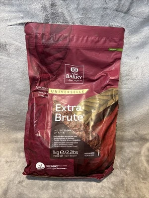 Cacao Barry Extra Brute 22/24% Cocoa Powder. 2.2 LB(1Kg) Bag Exp.01/04/2027 - Image 1 of 3