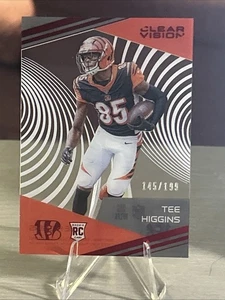 2020 Panini Chronicles - Clear Vision Rookies Tee Higgins #CV-12 Red /199 (RC) - Picture 1 of 2