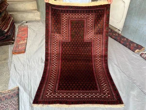 3x5 Vintage Afghan Baluchi Rug | Hand-Knotted Wool Rare Tribal Oriental Area Rug - Picture 1 of 9