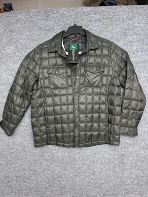 NWT HAWKE&CO Mens XL DOWN jacket Coat parka winter Quilted Olive Green - Image 1 of 4