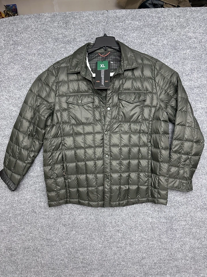 NWT HAWKE&CO Mens XL DOWN jacket Coat parka winter Quilted Olive Green - Image 1 of 4