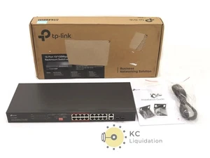 TP-Link 16-Port 2-Port Gigabit PoE Plus Business Networking Soultion TL-SL1218MP - Picture 1 of 6