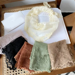 Women Lace Triangle Scarf Hair Band Headband Head Wrap Scarves Bandana Turban US - Picture 1 of 21