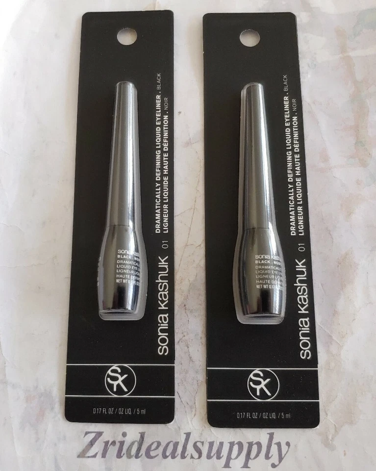 Delineador de ojos líquido Sonia Kashuk dramáticamente definidor 01 negro PACK SELLADO DE 2 Foto 1 de 2