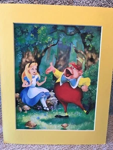 ALICE IN WONDERLAND~TWEEDLE DEE & DUM~8 x 10 Mat Print~PLAYFUL & JOLLY~NEW - Picture 1 of 1