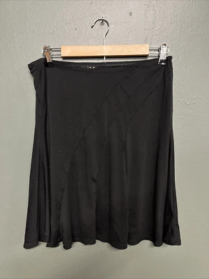 Y2K 90 年代 BCBG 黑色荷叶裙低腰拉 S 巴黎 — 第 1/3 张图片